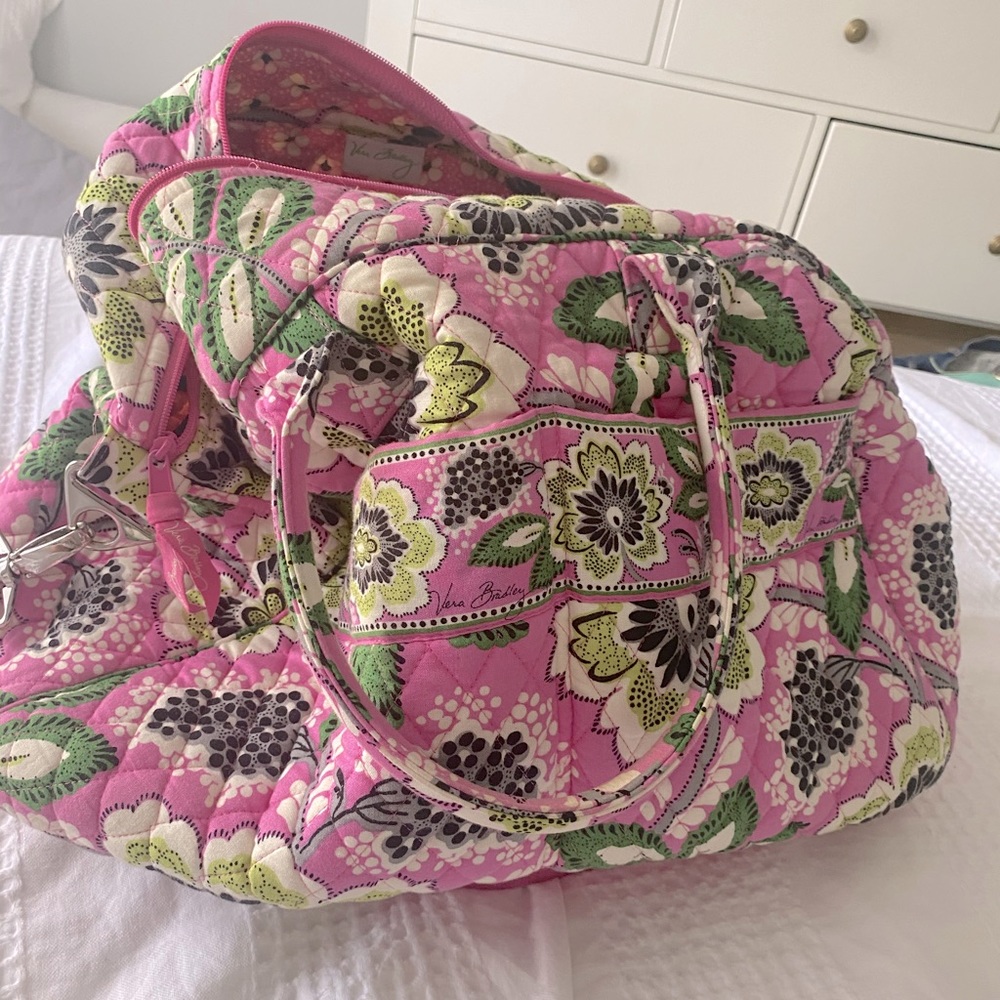 Vera Bradley Priscilla Pink Travel Bag